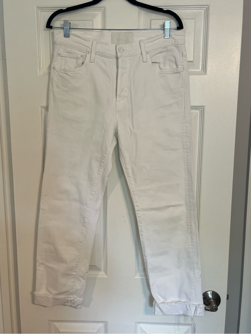 NWOT MOTHER SUPERIOR Scrapper Cuff Ankle Fray in Totally Innocent Size 28